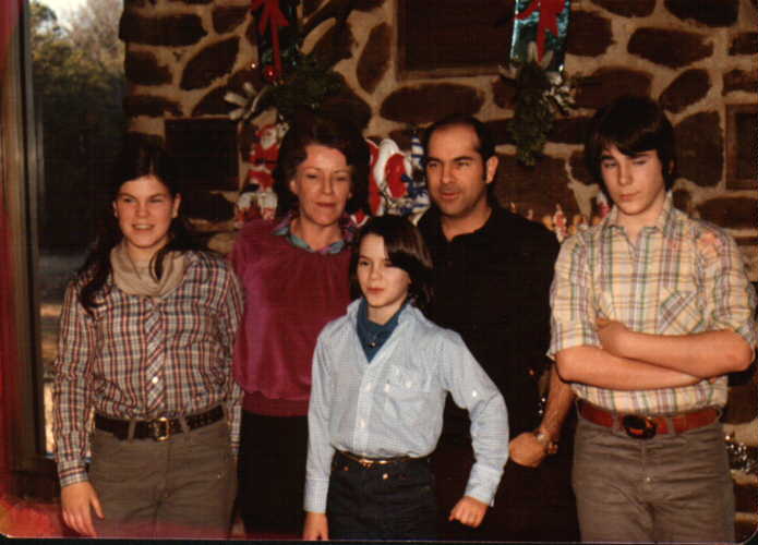 The Rinoldo family together at a Christmas party at the Marlboro Fish and Game around 1980.
