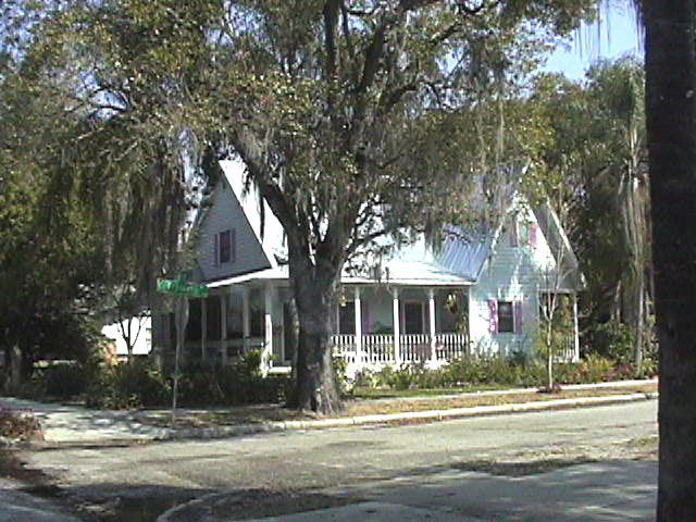 A restored or newly built home in the Tampa Heights Historic District.