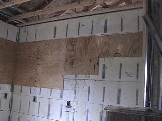 An original photograph of the interior construction of Tom and Helen’s house.