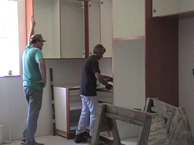 An original photograph of the interior construction of Tom and Helen’s house.