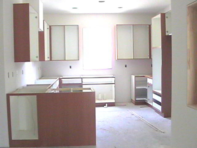 An original photograph of the interior construction of Tom and Helen’s house.