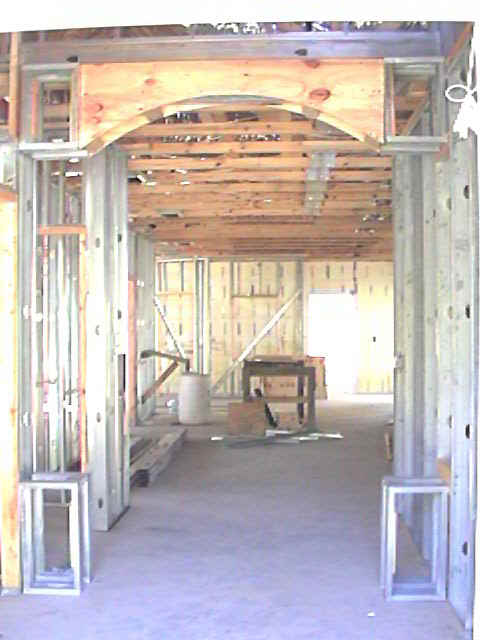 An original photograph of the interior construction of Tom and Helen’s house.
