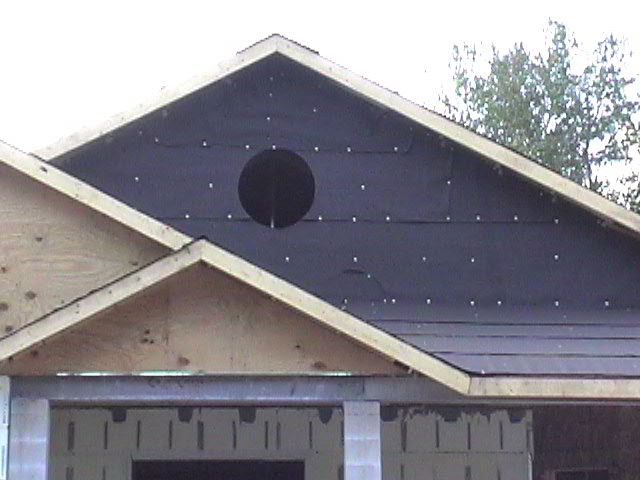 An original photograph of the interior construction of Tom and Helen’s house.