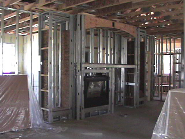 An original photograph of the interior construction of Tom and Helen’s house.