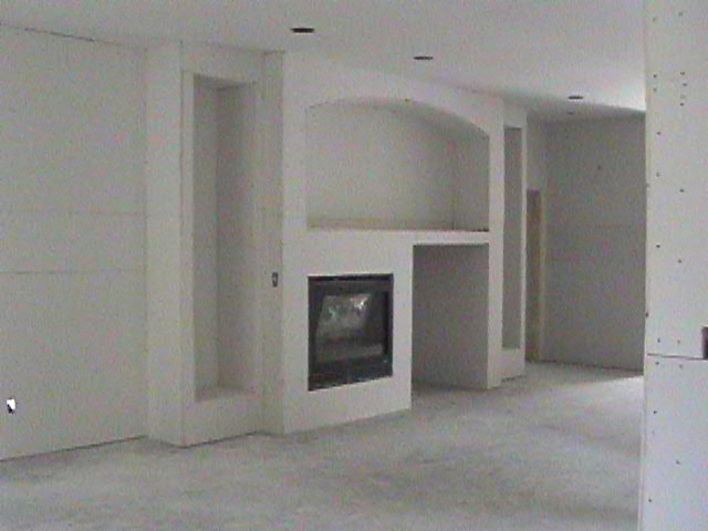An original photograph of the interior construction of Tom and Helen’s house.
