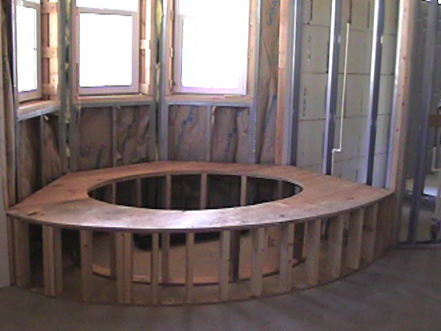 An original photograph of the interior construction of Tom and Helen’s house.