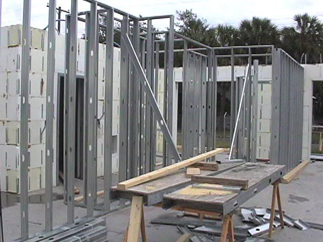 An original photograph of the interior construction of Tom and Helen’s house.